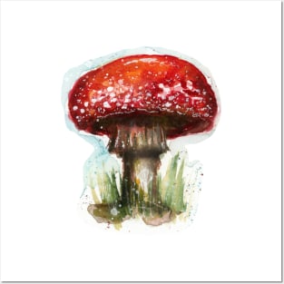 Amanita muscaria - Red Cap Mushroom Posters and Art